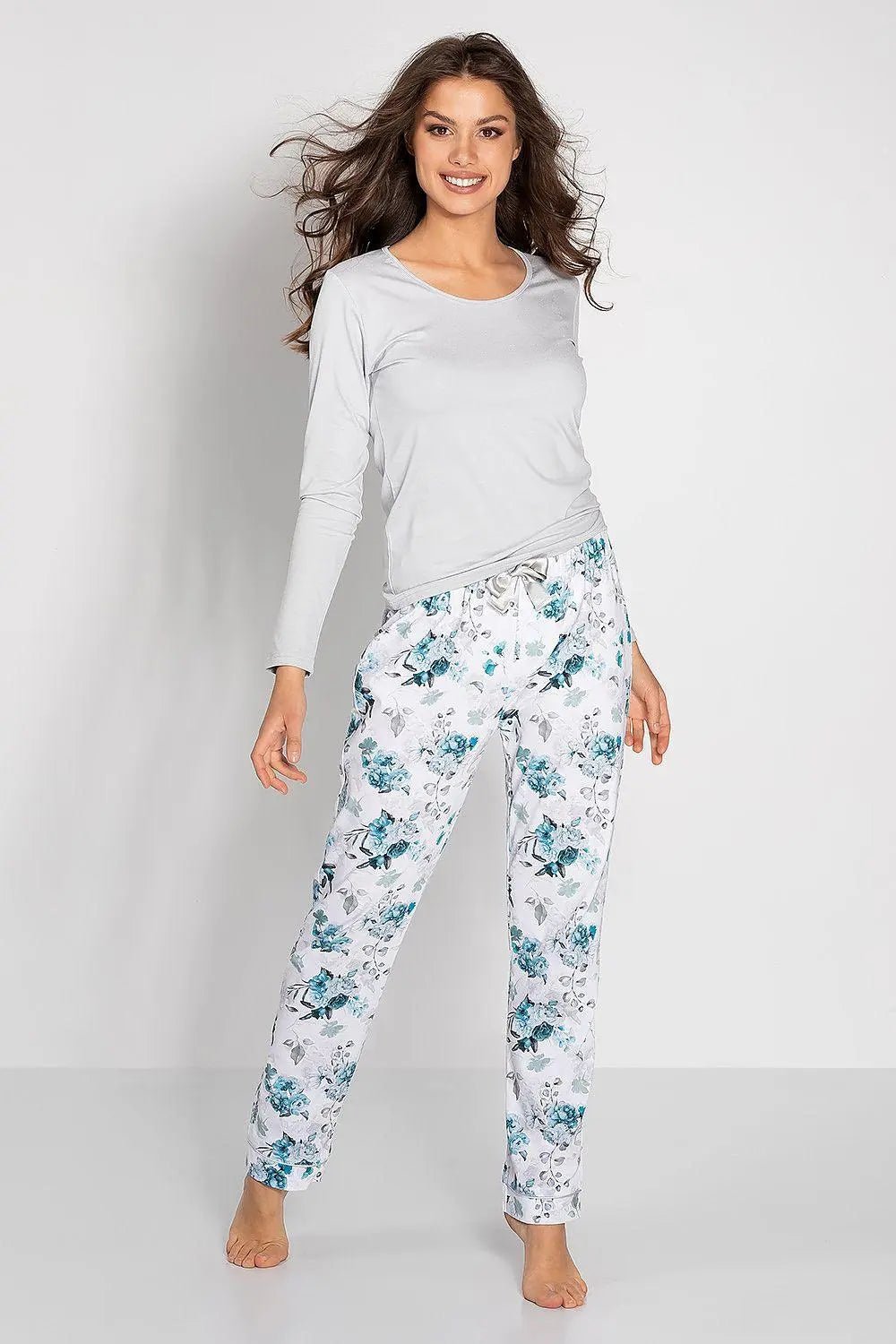 Momenti Per Me long-sleeve blouse and long pants womens pajamas - Honesty Sales