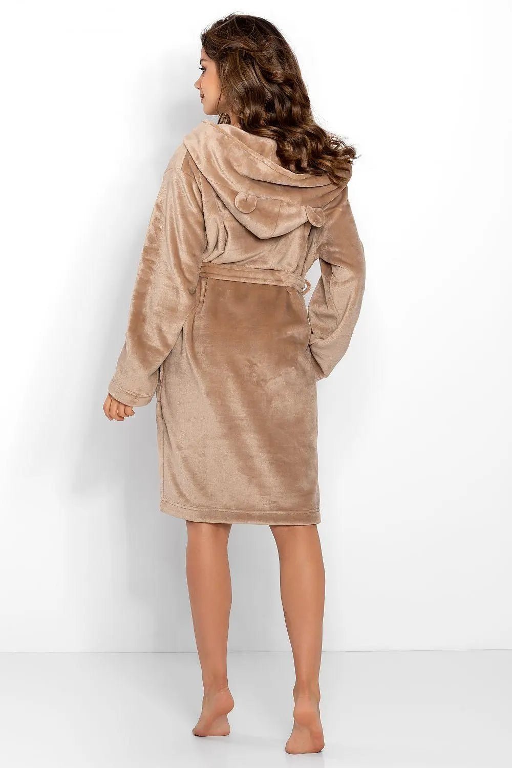 Momenti Per Me long sleeves and waist tie womens bathrobe - Honesty Sales