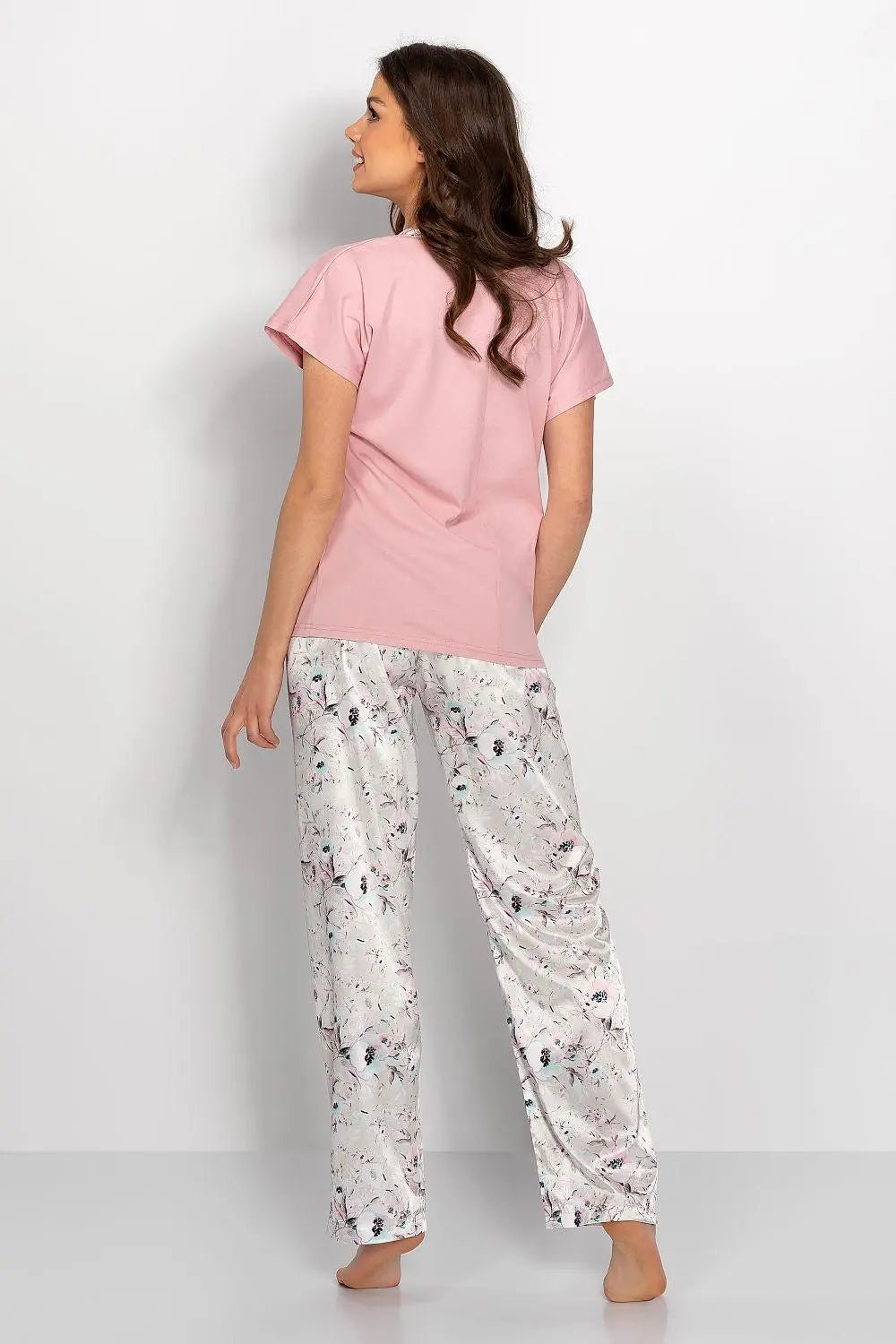 Momenti Per Me loose-fitting trousers and t-shirt womens pajamas - Honesty Sales