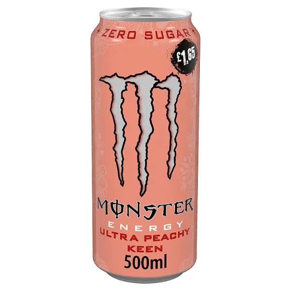Monster Energy Drink Ultra Peachy Keen Zero Sugar 500ml (Case of 12) - Honesty Sales