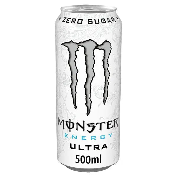 Monster Energy Drink Ultra Zero Sugar 12 x 500ml (Case of 12) - Honesty Sales