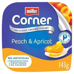Muller Corner Peach and Apricot Yogurt 143g - Honesty Sales