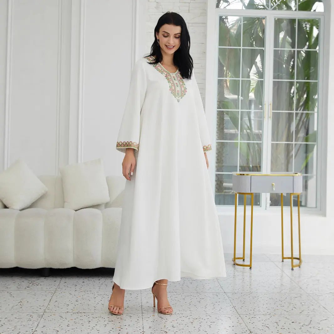 Muslim Women's Wear Fashion Stitching Lace Abaiya Robe - Honesty Sales