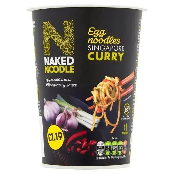 Naked Noodle Egg Noodles Singapore Curry 78g (Case of 12) - Honesty Sales