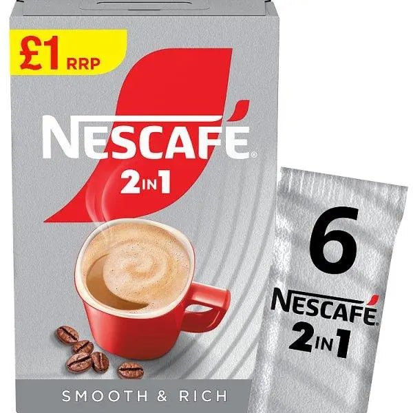 Nescafé 2 in 1 6 x 9g (54g) (Case of 11) - Honesty Sales