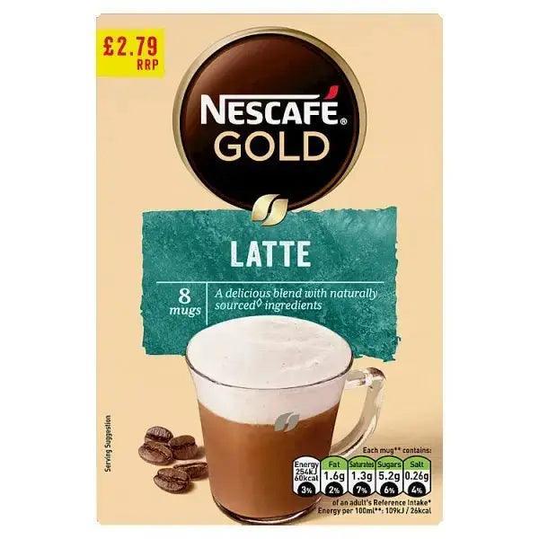 Nescafé Gold Latte 8 x 15.5g (124g) (Case of 6) - Honesty Sales