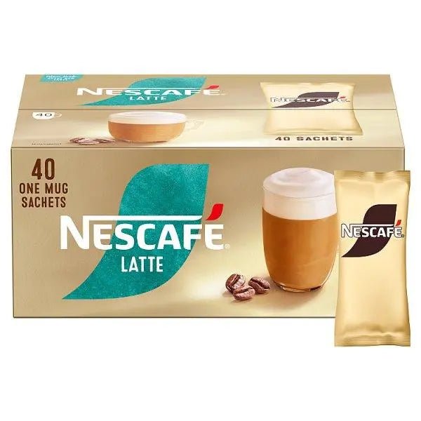 NESCAFE Latte Instant Coffee Sachets - 40 x 18g - Honesty Sales