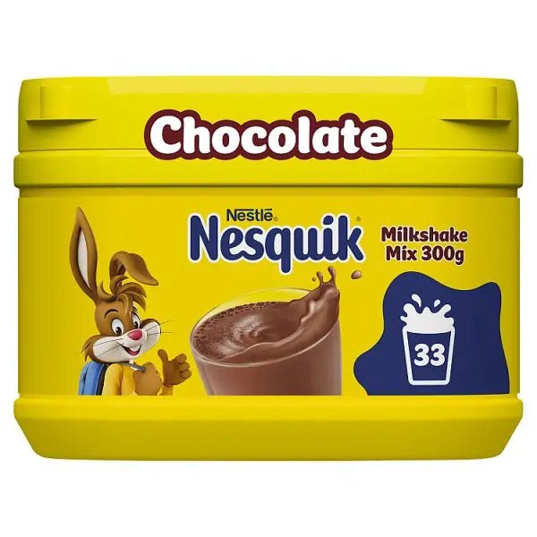 Nesquik Chocolate Flavoured Milkshake Powder 300g Tub (Case of 10) - Honesty Sales
