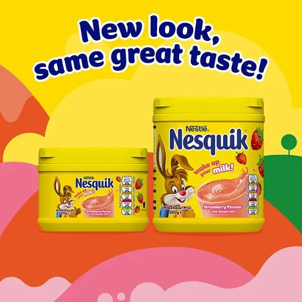 Nesquik Strawberry flavoured milkshake powder 300g tub (Case of 10) - Honesty Sales