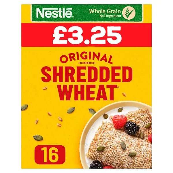 Nestlé Shredded Wheat Original Cereal 16 Biscuits 360g (Case of 5) - Honesty Sales