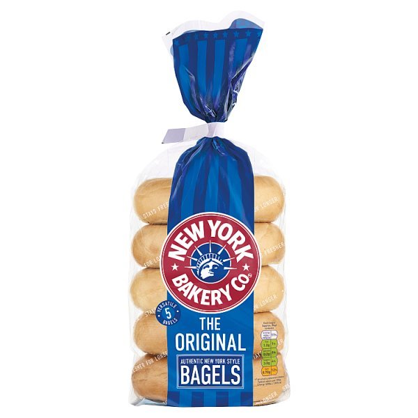 New York Bakery Co. 5 The Original Bagels 425g (1 x 85g) - Honesty Sales