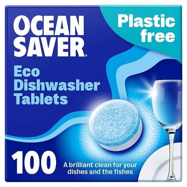 Ocean Saver Eco Dishwasher Tablets All-in-One 100 x 14g (1400g) - Honesty Sales