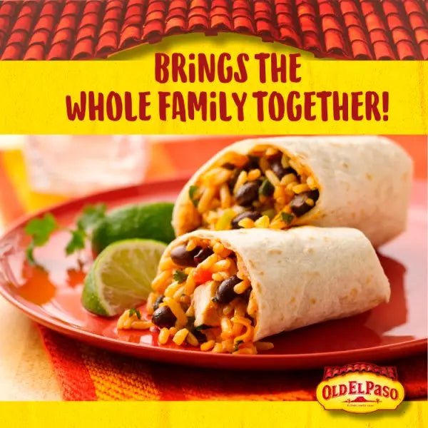 Old El Paso Burrito Kit Bean & Chilli Mild 620g (Case of 6) - Honesty Sales