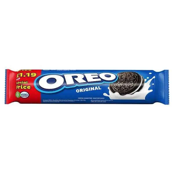Oreo Original Vanilla Sandwich Biscuits 154g (Case of 16) - Honesty Sales