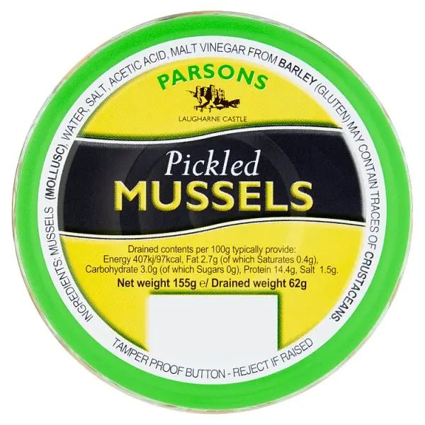 Parsons Pickled Mussels 155g (Case of 6) - Honesty Sales