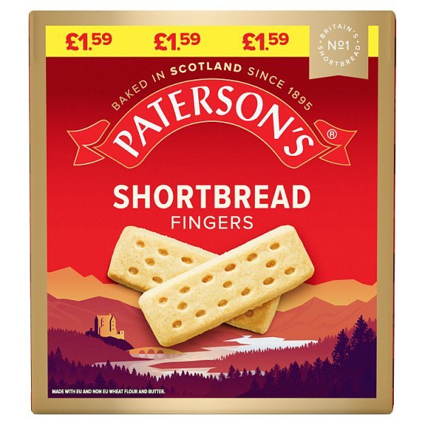 Paterson's Shortbread Fingers 300g (2 x 150g) (14 x 300g) - Honesty Sales