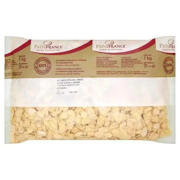 PatisFrance Large Sliced Almonds 1kg - Honesty Sales