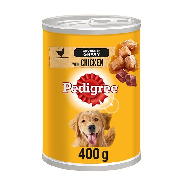 Pedigree Adult Wet Dog Food Tin Chicken in Gravy 400g (Case of 12) - Honesty Sales