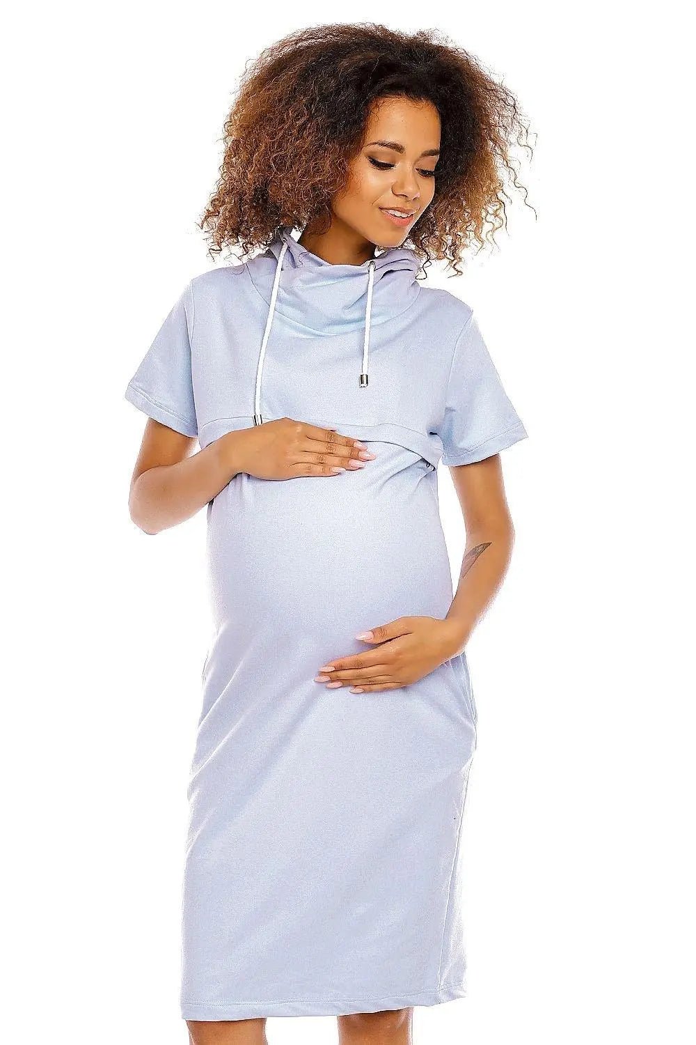 PeeKaBoo short sleeves pregnancy dress - Honesty Sales