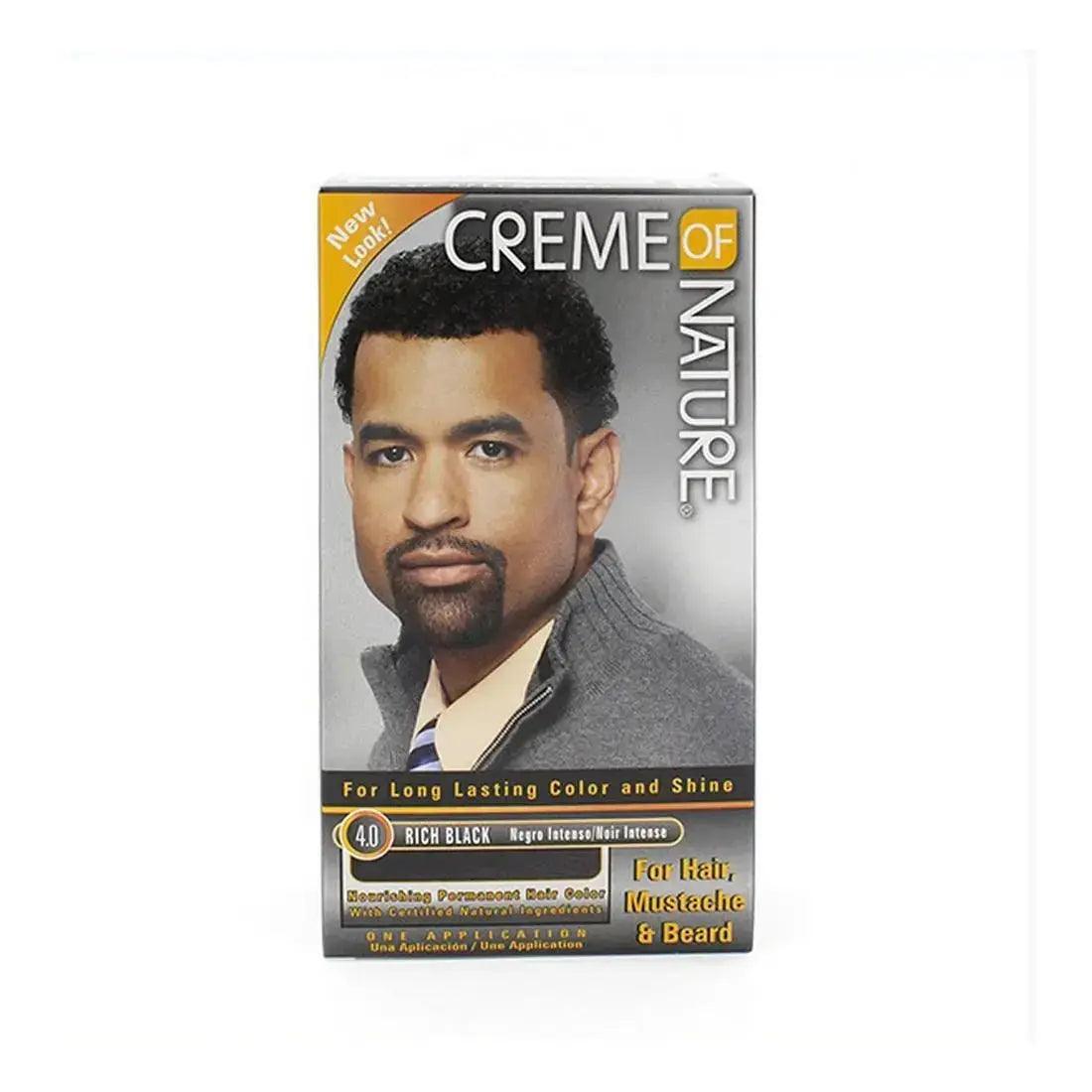 Permanent Dye Mens Color Creme Of Nature Rich Black 4.0 - Honesty Sales