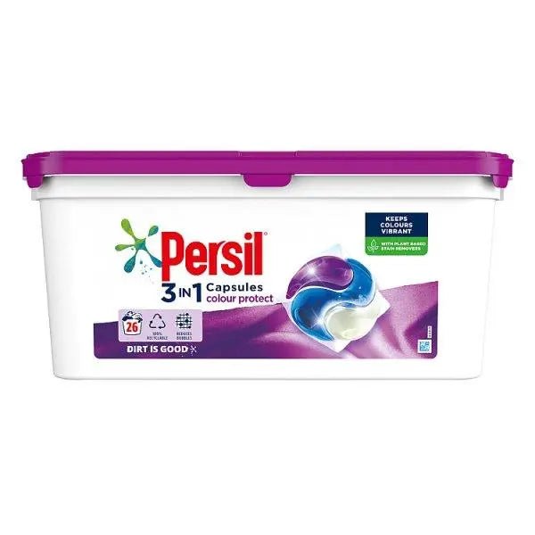 Persil 3 in 1 Laundry Washing Capsules Colour Protect 26 Wash (Case of 3) - Honesty Sales