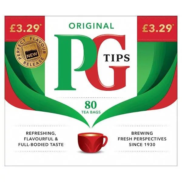 PG Tips 80 Original Tea Bags 232g (Case of 6) - Honesty Sales