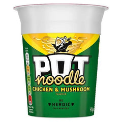 Pot Noodle Standard Pot Noodle Chicken & Mushroom 90 g (Case of 12) - Honesty Sales