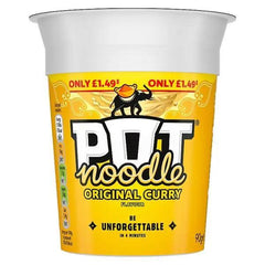 Pot Noodle Standard Pot Original Curry 90 g (Case of 12) - Honesty Sales