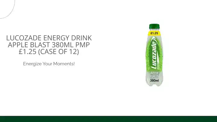 Lucozade Energy Drink Apple Blast 380ml PMP £1.25 (Case of 12) by@Outfy