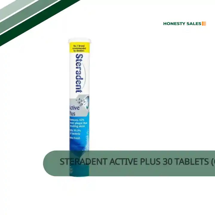 Steradent Active Plus 30 Tablets (Case of 12) by@Outfy