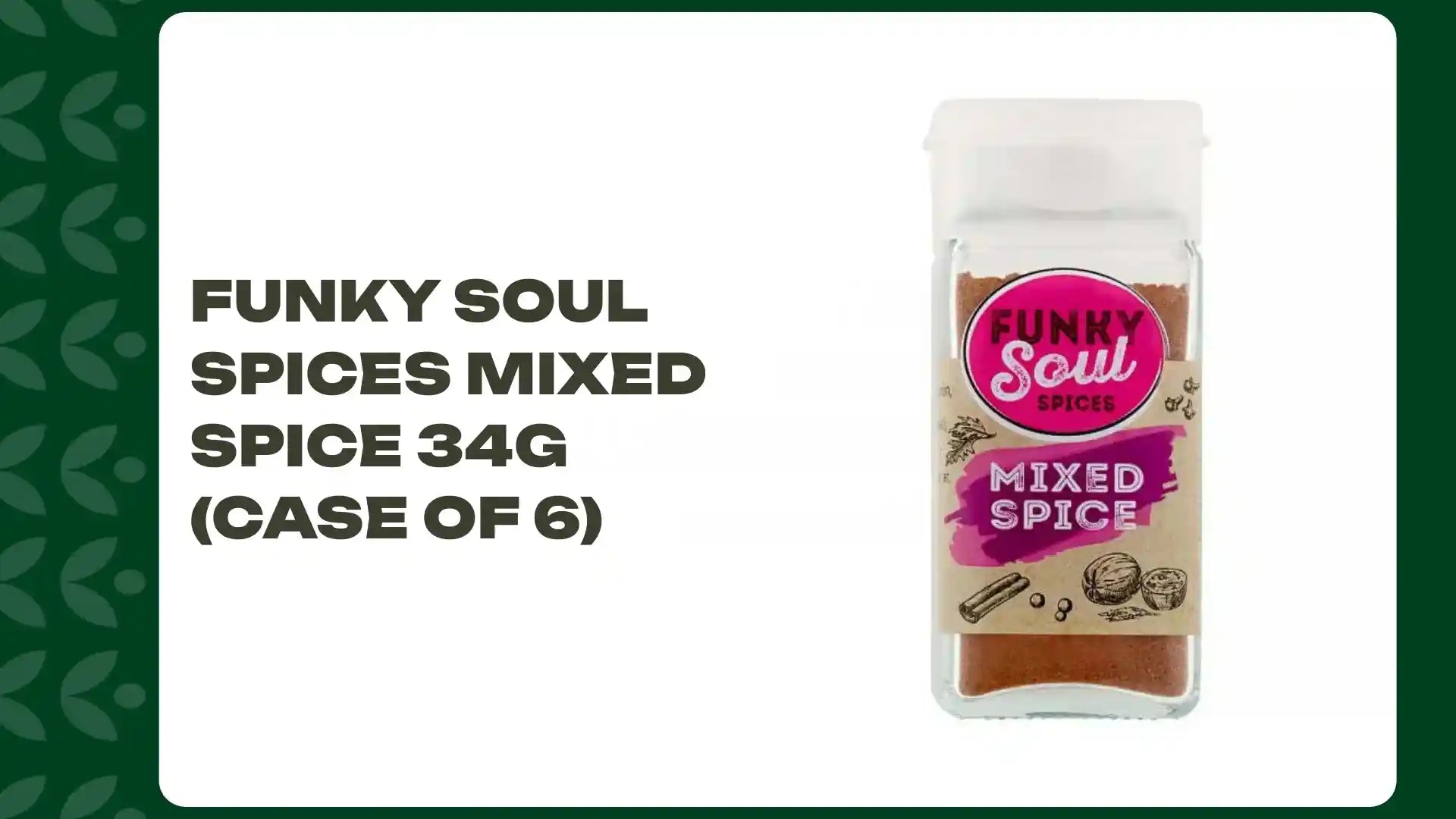 Funky Soul Spices Mixed Spice 34g (Case of 6) by@Outfy