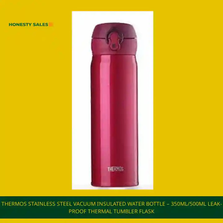 THERMOS Stainless Steel Vacuum Insulated Water Bottle – 350ml/500ml Leak-Proof Thermal Tumbler Flask by@Outfy