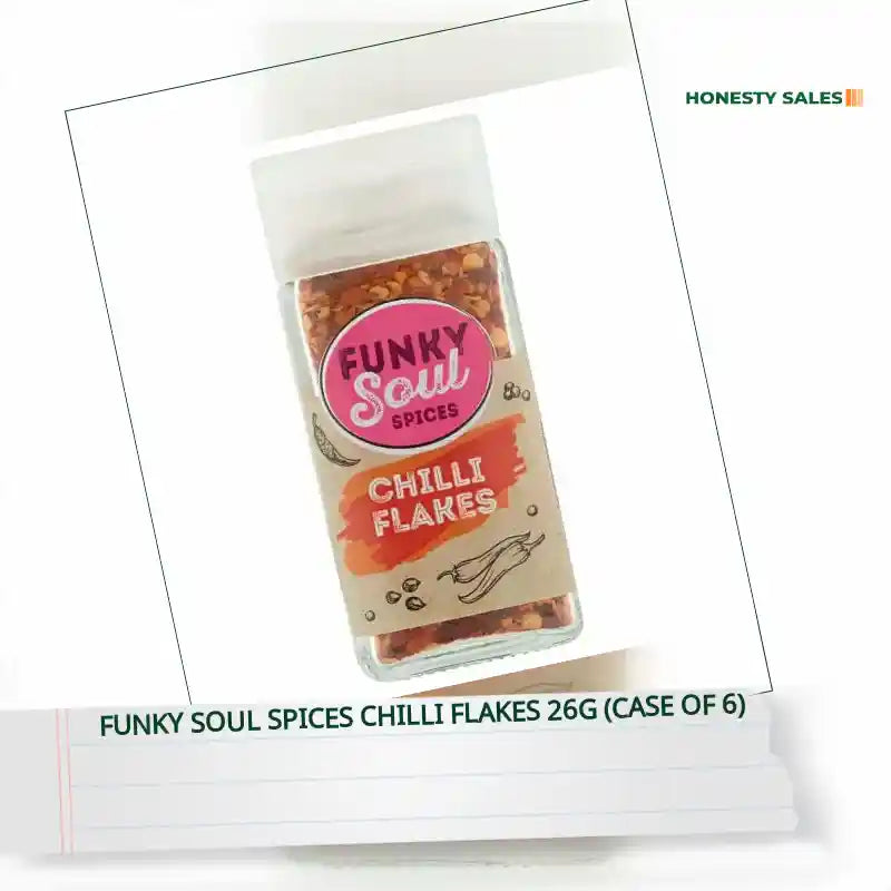 Funky Soul Spices Chilli Flakes 26g (Case of 6) by@Outfy