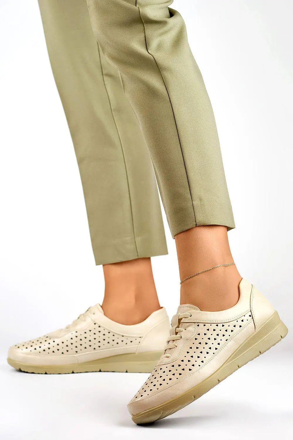 PRIMO soft beige elegant semi-boots - Honesty Sales