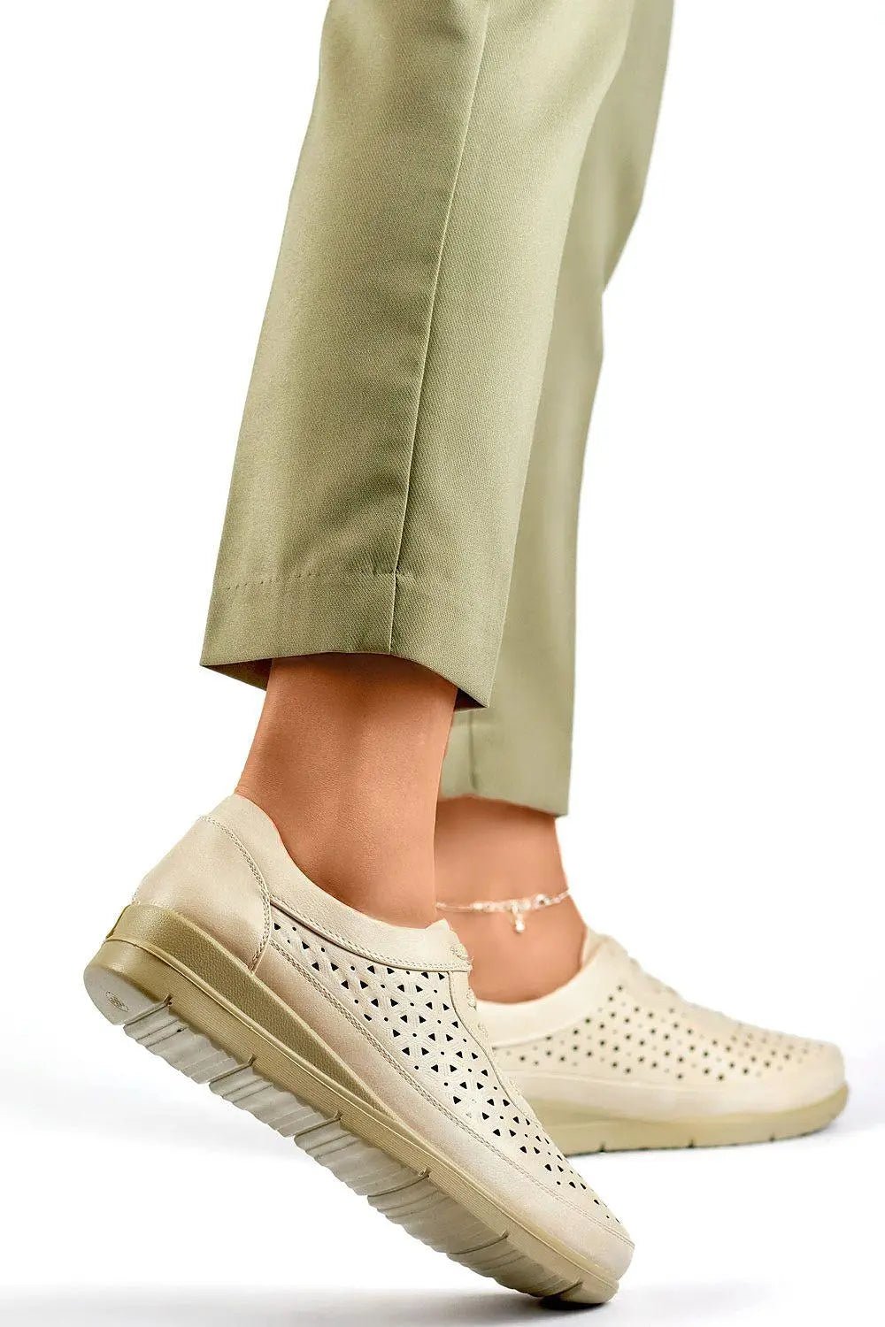PRIMO soft beige elegant semi-boots - Honesty Sales