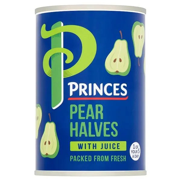 Princes Pear Halves with Juice 410g (Case of 6) - Honesty Sales