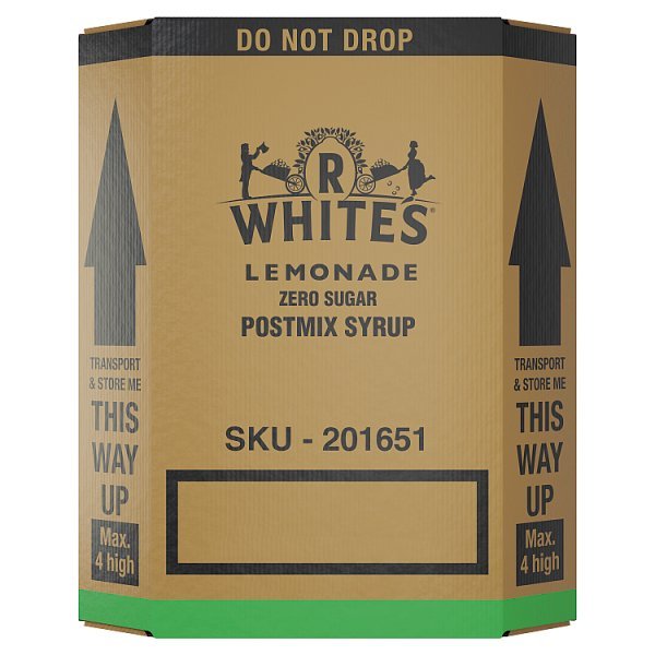R Whites Zero Sugar Lemonade Postmix Syrup 7L (1 x 7L) - Honesty Sales