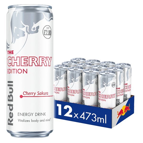 Red Bull Spring Edition Cherry Sakura Energy Drink 473ml (12 x 473ml) - Honesty Sales