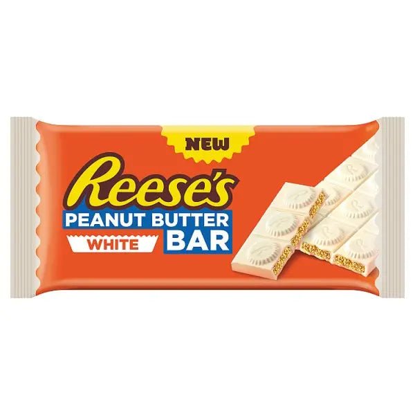 Reese's White Chocolate Flavour Peanut Butter Bar 90g (Case of 16) - Honesty Sales