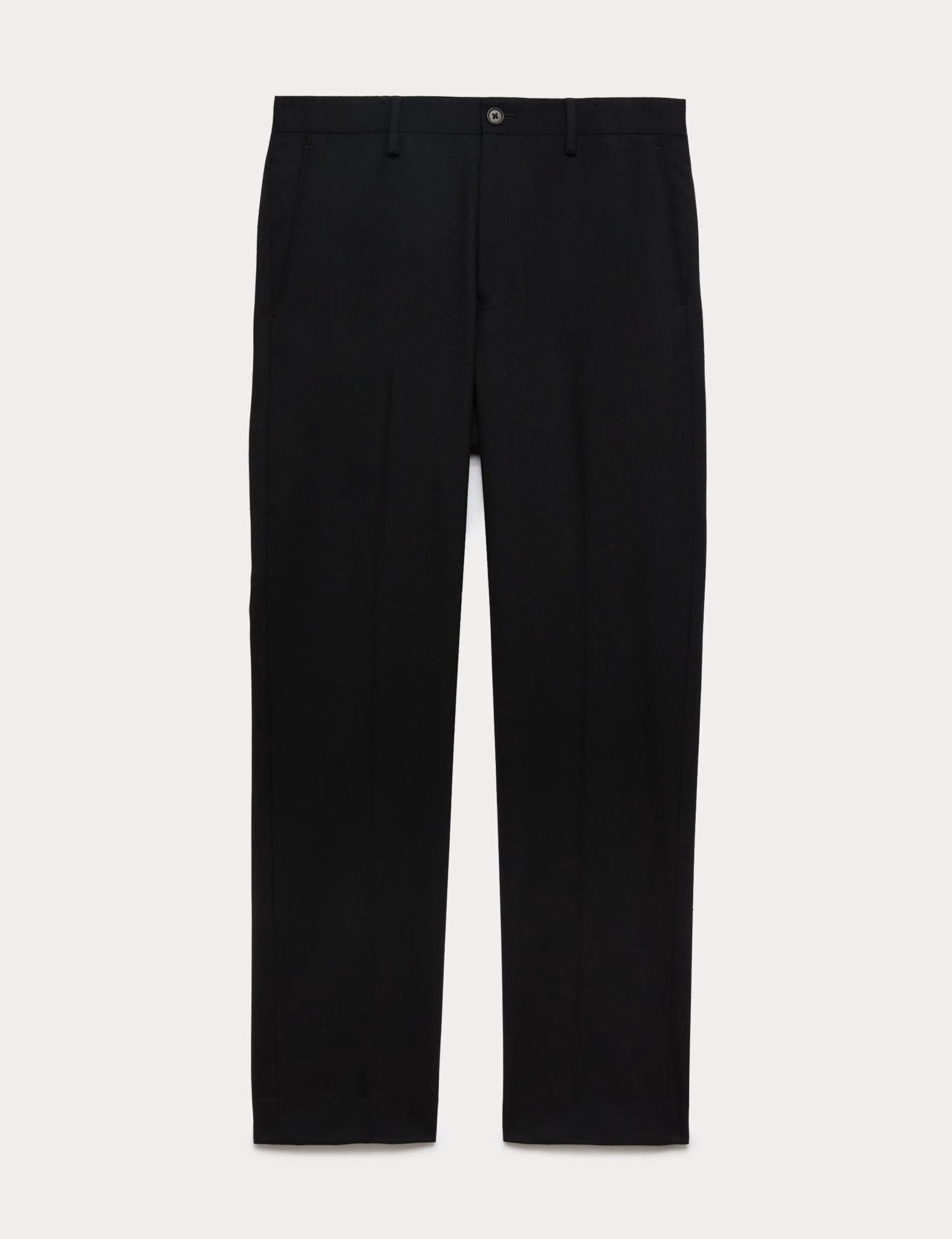 Regular Fit Wool Blend Trousers - Honesty Sales
