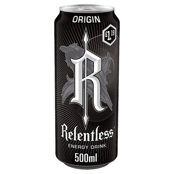 Relentless Origin Energy Drink 12 x 500ml (Case of 12) - Honesty Sales