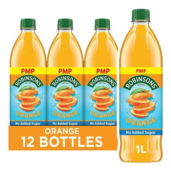 Robinsons Orange No Added Sugar Squash PMP 1L (Case of 12) - Honesty Sales