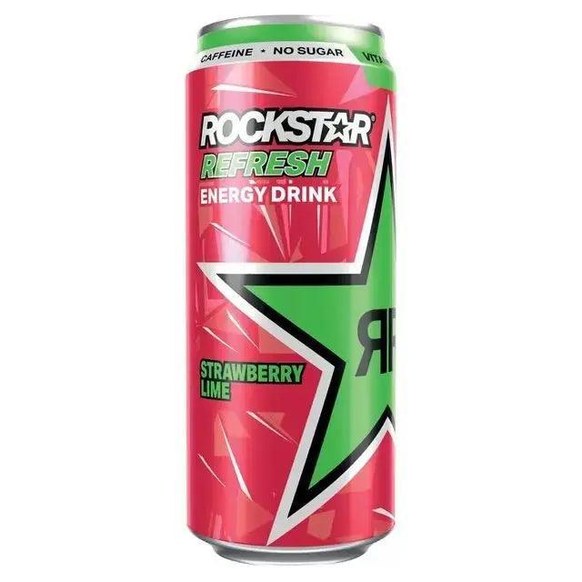 Rockstar Refresh Energy Drink Strawberry Lime 500ml (Case of 12) - Honesty Sales