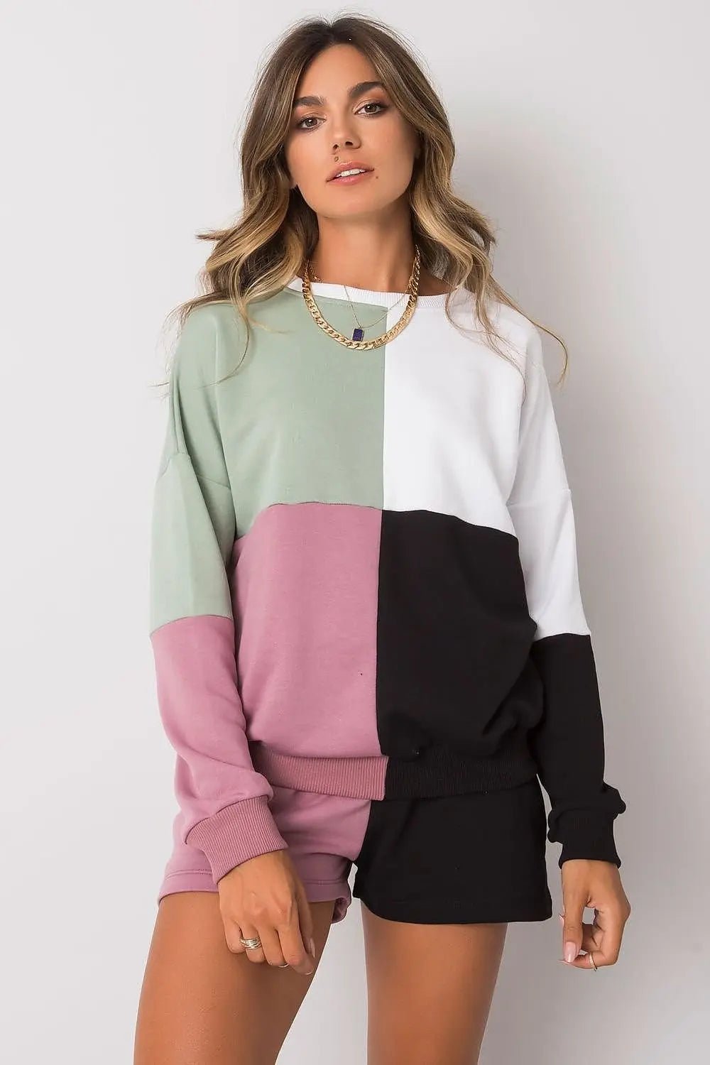 Rue Paris Casual Blouse and Shorts Set - Honesty Sales