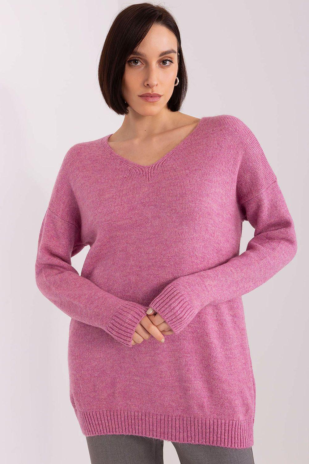 Rue Paris long sleeve and heart neckline sweater - Honesty Sales
