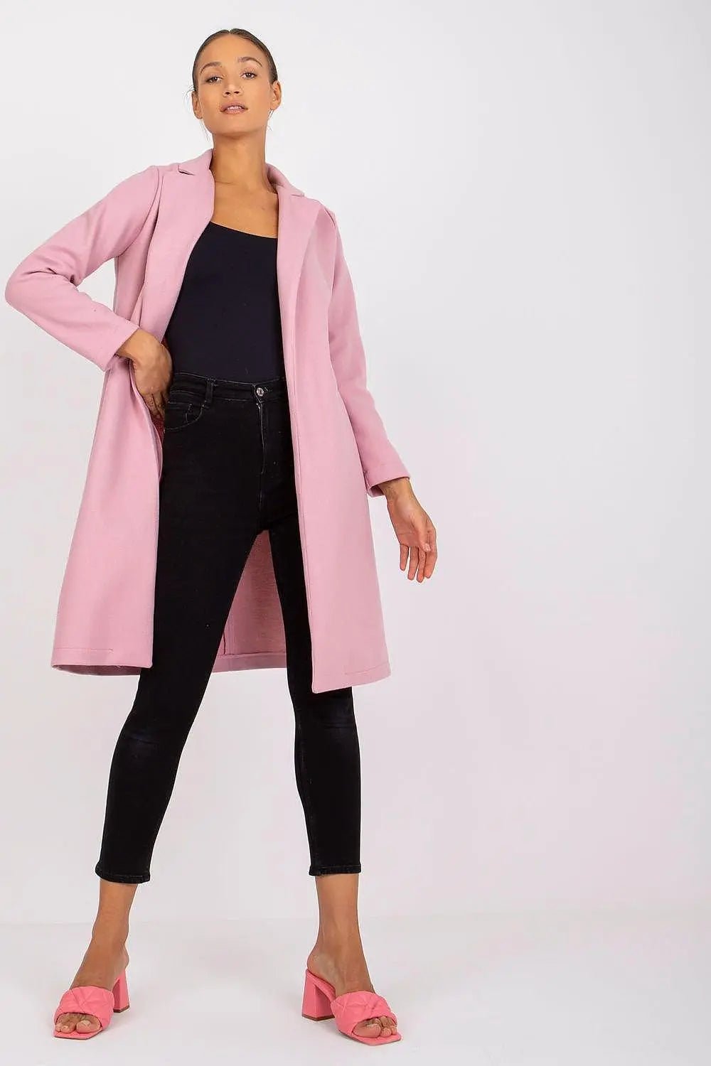 Rue Paris womens unlined, long-sleeved, unbuttoned coat - Honesty Sales