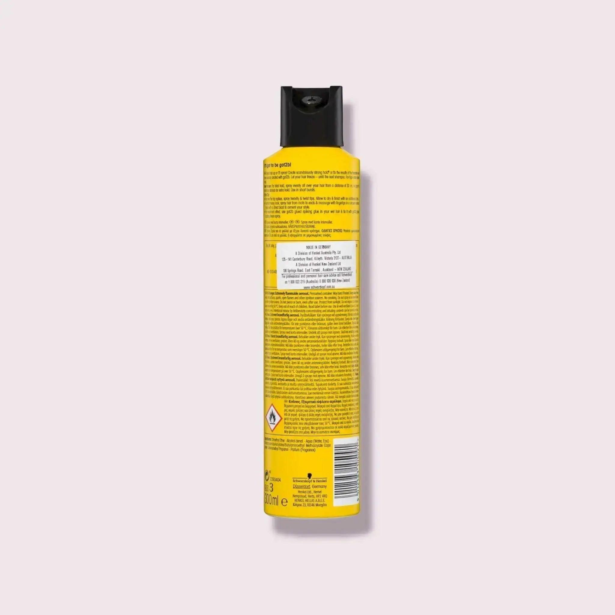 Schwarzkopf Got2b Glued Hairspray for strong hold 300ml - Honesty Sales