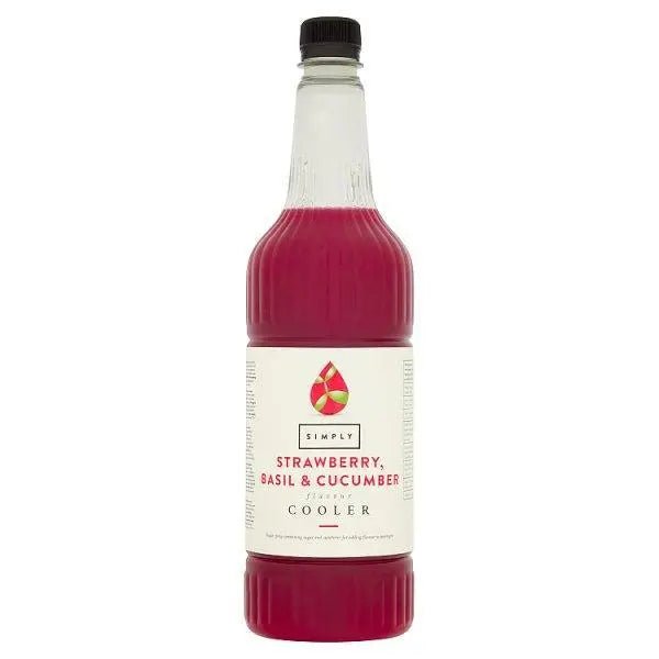 Simply Strawberry, Basil & Cucumber Flavour Cooler 1L - Honesty Sales