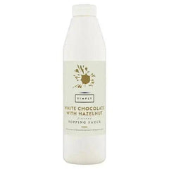 Simply White Chocolate with Hazelnut Flavour Topping Sauce 1kg - Honesty Sales