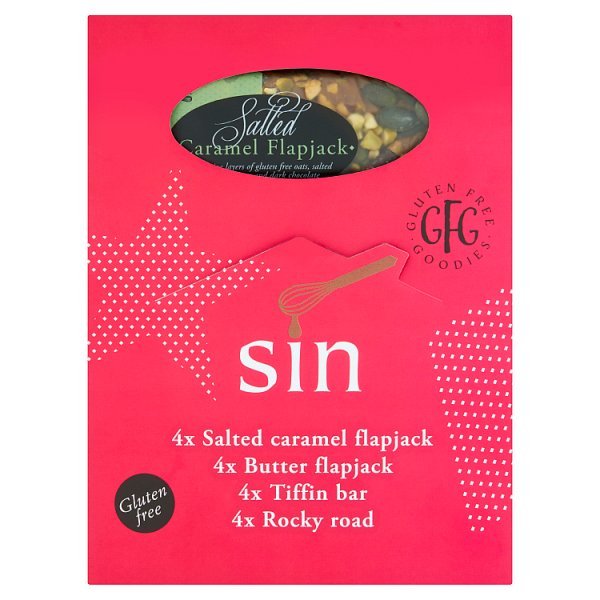 Sin Salted Caramel Flapjack 16 X 65g - Honesty Sales